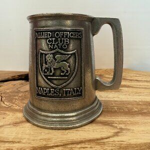 Rare - 1960's - Allied Officer's Club - NATO - Naples, Italy - Pewter Tankard
